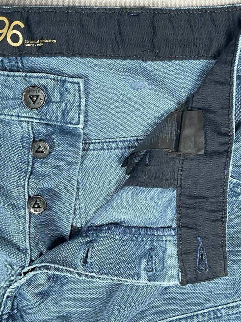 G-Star Raw 5620 Elwood 3D 96 Innovation Regular Blue Canvas Pants - Men 32 X 32 - Picture 6 of 16